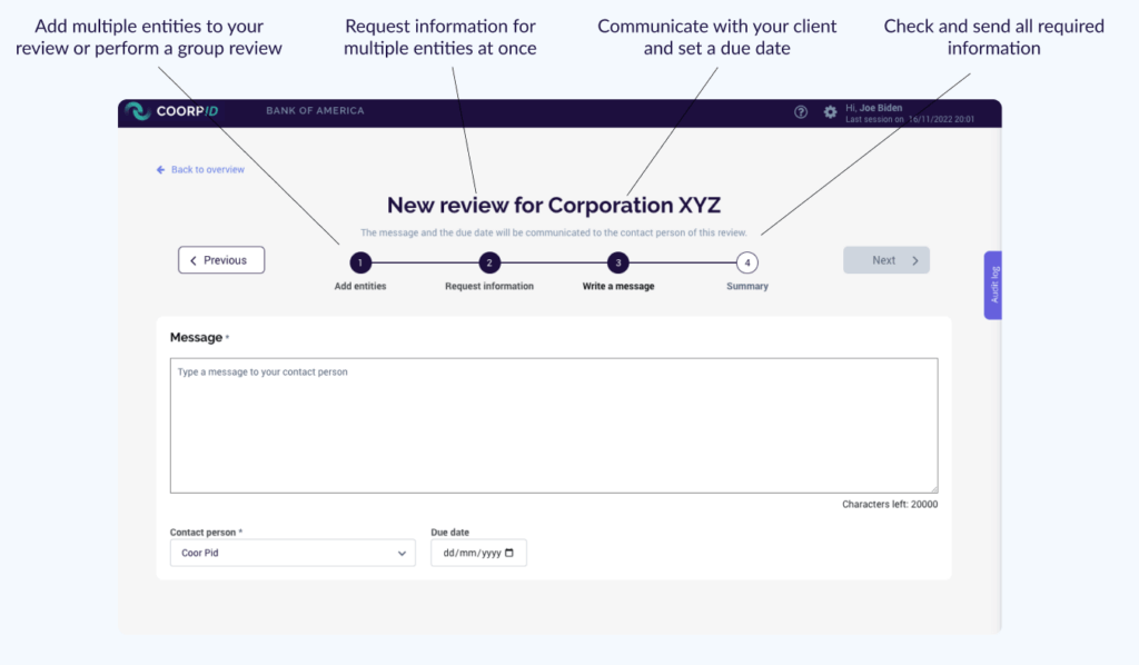 CoorpID onboarding